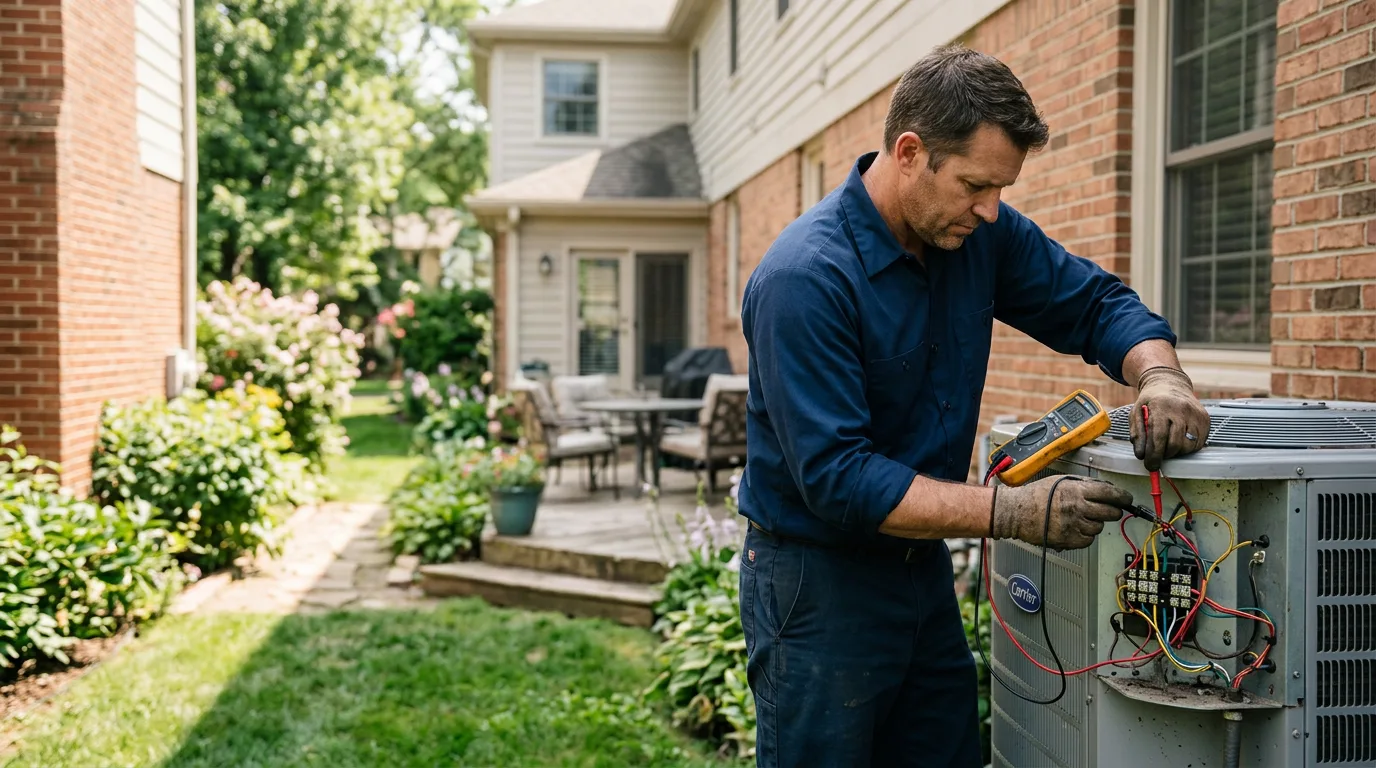 HVAC technician working near Steward, IL